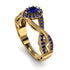 Infinity Inspired Halo Sapphire Engagement Ring - Teresa No. 73 image 2