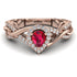 Infinity Inspired Halo Ruby Engagement Ring - Teresa No. 11 image 1