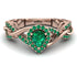 Infinity Inspired Halo Emerald Engagement Ring - Teresa No. 20 image 1