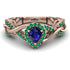 Infinity Inspired Halo Sapphire Engagement Ring - Teresa No. 29 image 1