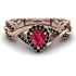 Infinity Inspired Halo Ruby Engagement Ring - Teresa No. 41 image 1