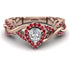 Infinity Inspired Halo Diamond Engagement Ring - Teresa No. 47 image 1