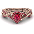 Infinity Inspired Halo Ruby Engagement Ring - Teresa No. 56 image 1