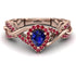 Infinity Inspired Halo Sapphire Engagement Ring - Teresa No. 59 image 1