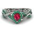 Infinity Inspired Halo Ruby Engagement Ring - Teresa No. 27 image 1