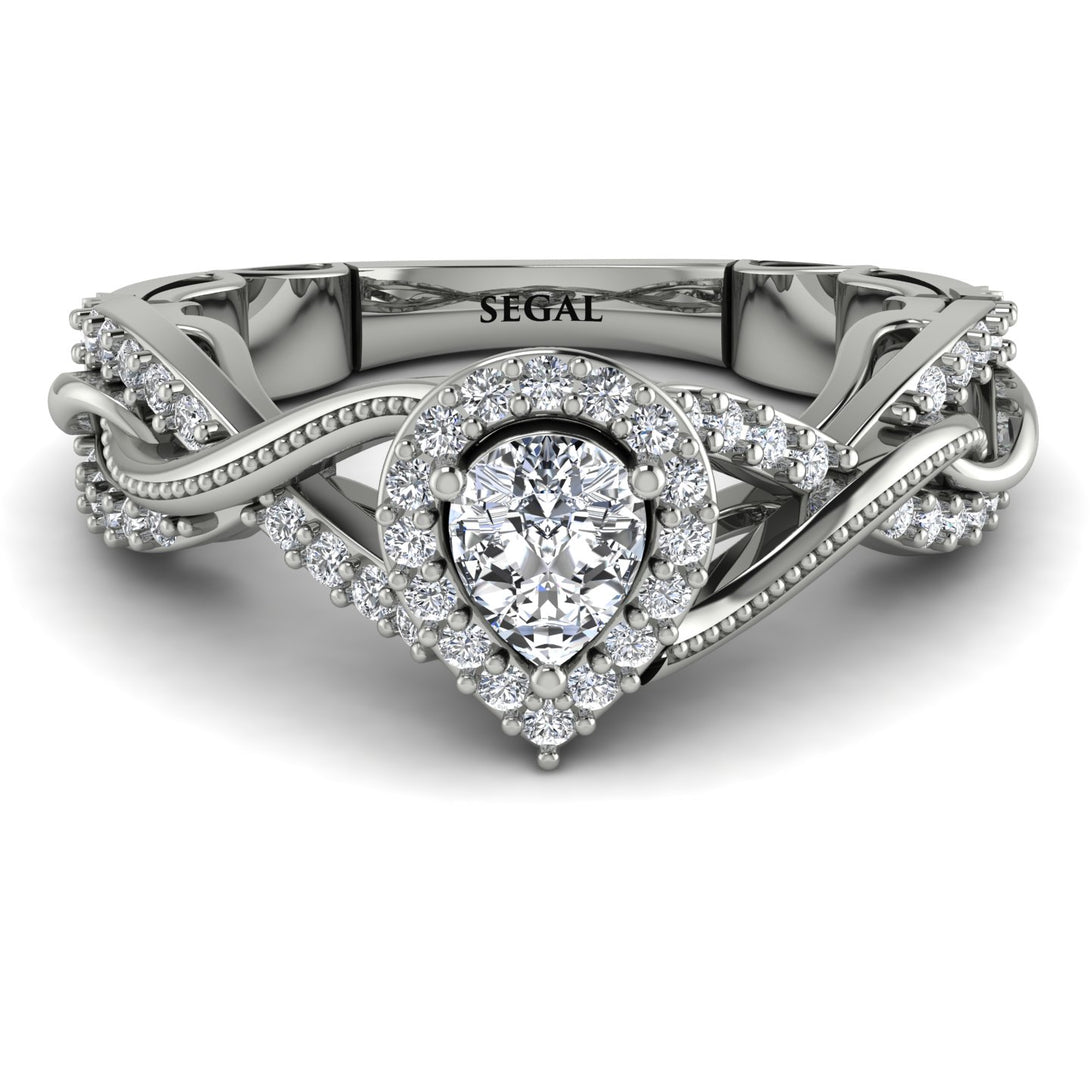 Infinity Inspired Halo Diamond Engagement Ring - Teresa No. 3