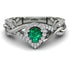 Infinity Inspired Halo Emerald Engagement Ring - Teresa No. 6 image 1