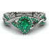 Infinity Inspired Halo Emerald Engagement Ring - Teresa No. 21 image 1