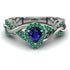 Infinity Inspired Halo Sapphire Engagement Ring - Teresa No. 30 image 1