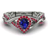 Infinity Inspired Halo Sapphire Engagement Ring - Teresa No. 60 image 1