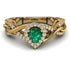 Infinity Inspired Halo Emerald Engagement Ring - Teresa No. 4 image 1