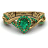 Infinity Inspired Halo Emerald Engagement Ring - Teresa No. 19 image 1