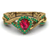 Infinity Inspired Halo Ruby Engagement Ring - Teresa No. 25 image 1