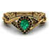 Infinity Inspired Halo Emerald Engagement Ring - Teresa No. 34 image 1