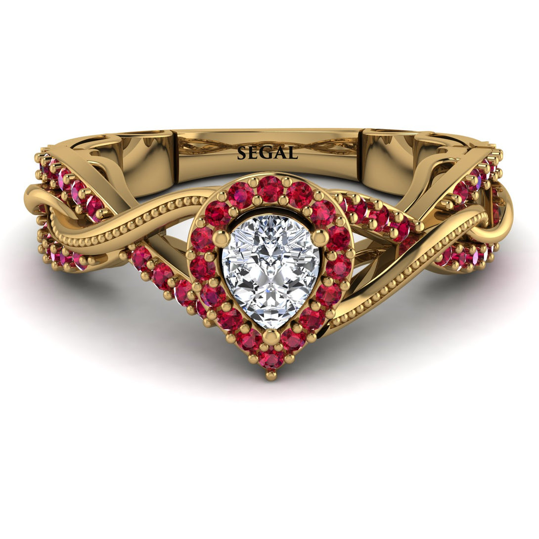 Infinity Inspired Halo Diamond Engagement Ring - Teresa No. 46