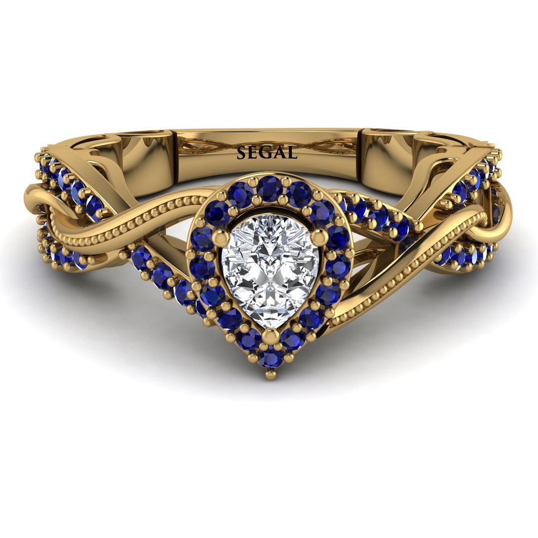 Infinity Inspired Halo Diamond Engagement Ring - Teresa No. 61