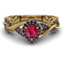 Infinity Inspired Halo Ruby Engagement Ring - Teresa No. 70 image 1