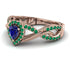 Infinity Inspired Halo Sapphire Engagement Ring - Teresa No. 29 image 3