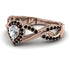 Infinity Inspired Halo Diamond Engagement Ring - Teresa No. 32 image 3
