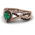 Infinity Inspired Halo Emerald Engagement Ring - Teresa No. 35 image 3