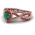 Infinity Inspired Halo Emerald Engagement Ring - Teresa No. 50 image 3