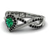 Infinity Inspired Halo Emerald Engagement Ring - Teresa No. 36 image 3