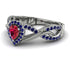 Infinity Inspired Halo Ruby Engagement Ring - Teresa No. 72 image 3