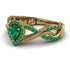 Infinity Inspired Halo Emerald Engagement Ring - Teresa No. 19 image 3