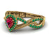 Infinity Inspired Halo Ruby Engagement Ring - Teresa No. 25 image 3
