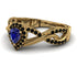 Infinity Inspired Halo Sapphire Engagement Ring - Teresa No. 43 image 3