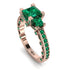 Modern Geometric Emerald Gold Engagement Ring - Beverly No. 20 image 13