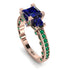 Modern Geometric Sapphire Gold Engagement Ring - Beverly No. 29 image 11