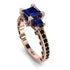 Modern Geometric Sapphire Gold Engagement Ring - Beverly No. 44 image 11