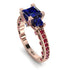 Modern Geometric Sapphire Gold Engagement Ring - Beverly No. 59 image 11
