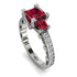 Modern Geometric Ruby Gold Engagement Ring - Beverly No. 12 image 11