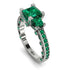 Modern Geometric Emerald Gold Engagement Ring - Beverly No. 21 image 11