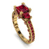 Modern Geometric Ruby Gold Engagement Ring - Beverly No. 55 image 11