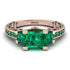 Modern Geometric Emerald Gold Engagement Ring - Beverly No. 20 image 12