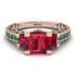 Modern Geometric Ruby Gold Engagement Ring - Beverly No. 26 image 12