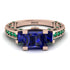 Modern Geometric Sapphire Gold Engagement Ring - Beverly No. 29 image 12