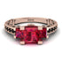 Modern Geometric Ruby Gold Engagement Ring - Beverly No. 41 image 12