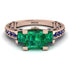 Modern Geometric Emerald Gold Engagement Ring - Beverly No. 65 image 12