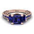 Modern Geometric Sapphire Gold Engagement Ring - Beverly No. 74 image 12