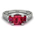 Modern Geometric Ruby Gold Engagement Ring - Beverly No. 12 image 12