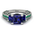 Modern Geometric Sapphire Gold Engagement Ring - Beverly No. 30 image 12