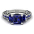 Modern Geometric Sapphire Gold Engagement Ring - Beverly No. 75 image 12