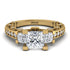 Modern Geometric Diamond Gold Engagement Ring - Beverly No. 1 image 15