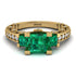Modern Geometric Emerald Gold Engagement Ring - Beverly No. 4 image 11