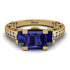 Modern Geometric Sapphire Gold Engagement Ring - Beverly No. 13 image 12