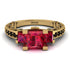 Modern Geometric Ruby Gold Engagement Ring - Beverly No. 40 image 12